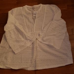White Eyelet Blouse